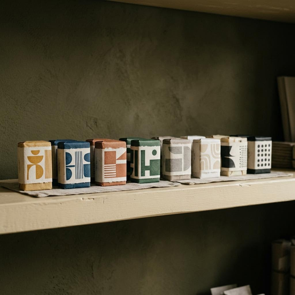 Kleine Edition von verpackten Marken-Seifen im Verkauf