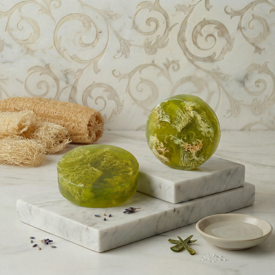 Aloe Vera Luffa Seife - Peeling Luffa - Glycerin Duschseife