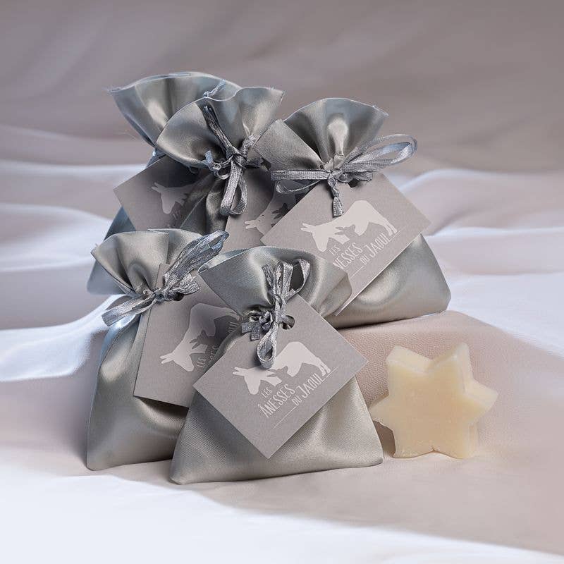 STERNSEIFE - SILBERNES SATINBEUTEL  25g Milchseife